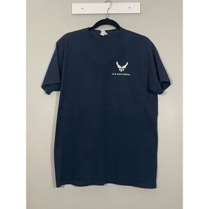 U.S. Air Force T-Shirt Mens Medium Navy Blue Excellent Graphic Logo Tee